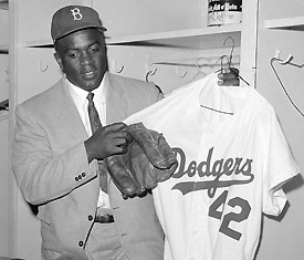 Jackie Robinson (1919-1972) Njohn Roosevelt Robinson Known As Jackie  American Baseball Player Photog…See more Jackie Robinson (1919-1972) Njohn